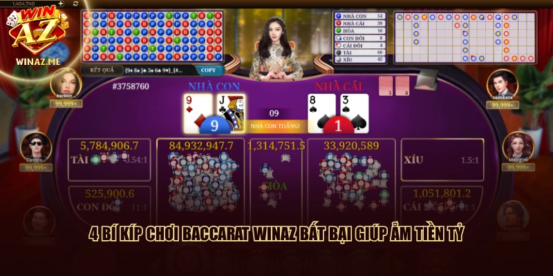 4 bí kíp chơi Baccarat WinAZ bất bại giúp ẵm tiền tỷ