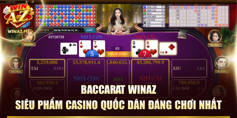 Baccarat WinAZ - Siêu Phẩm Casino Quốc Dân Đáng Chơi Nhất