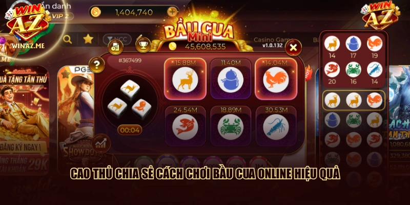 Cao thủ chia sẻ cách chơi Bầu Cua online hiệu quả