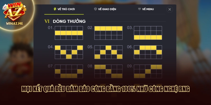 Mọi kết quả đều đảm bảo công bằng 100% nhờ công nghệ RNG