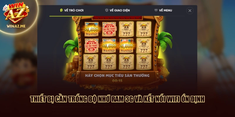 Thiết bị cần trống bộ nhớ RAM 3G và kết nối Wifi ổn định