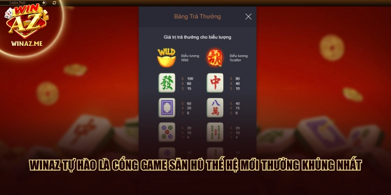 WinAZ tự hào là cổng game săn hũ thế hệ mới thưởng khủng nhất